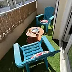 M T2 Climatise A100m De La ,des Bateaux ,des Commerces, Terrasse Ensoleillee 아파트 *